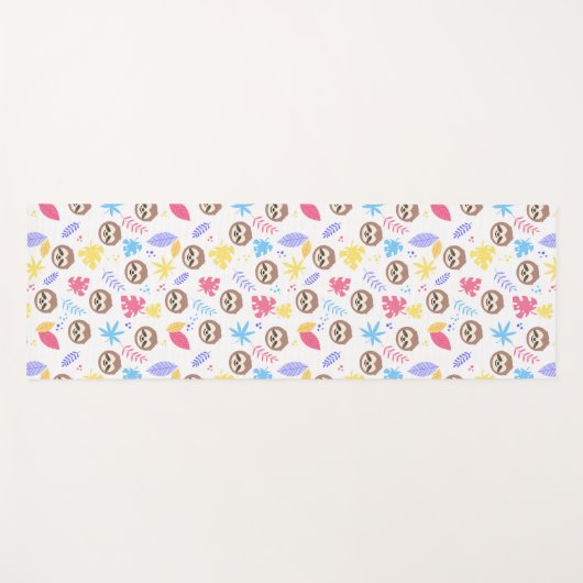 Tropisch patroon met sleuf en bladeren yogamat (Voorkant (horizontaal))