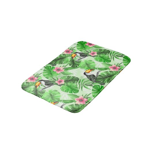 Tropisch patroon met toucan badmat (Gekanteld)