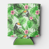 Tropisch patroon met toucan blikjeskoeler (Voorkant)