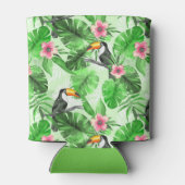 Tropisch patroon met toucan blikjeskoeler (Achterkant)