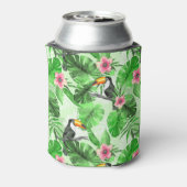 Tropisch patroon met toucan blikjeskoeler (Blikje Achterkant)