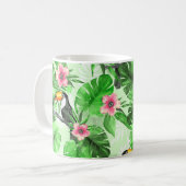 Tropisch patroon met toucan koffiemok (Voorkant links)