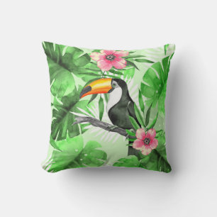 Tropisch patroon met toucan kussen