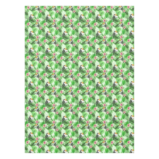 Tropisch patroon met toucan tafelkleed (Voorkant)