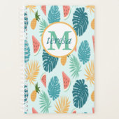 Tropisch Patroon Monogrammed Kalender en Planner (Voorkant)
