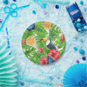 Tropisch patroon papieren bordje (Feest)