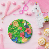 Tropisch patroon papieren bordje (Feest)