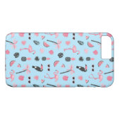 Tropisch patroon roze en blauwe zomer Case-Mate iPhone case (Achterkant (Horizontaal))