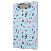 Tropisch patroon roze en blauwe zomer klembord (Links)