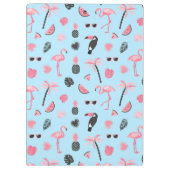 Tropisch patroon roze en blauwe zomer klembord (Achterkant)