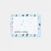 Tropisch patroon roze en blauwe zomer post-it® notes (Voorkant)