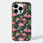 Tropisch patroon roze flamingos Case-Mate iPhone case (Achterkant)