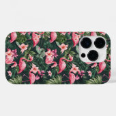 Tropisch patroon roze flamingos Case-Mate iPhone case (Achterkant (horizontaal))