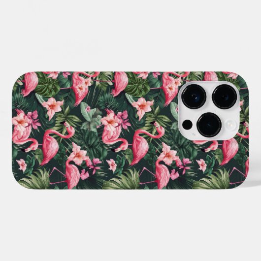 Tropisch patroon roze flamingos Case-Mate iPhone case (Achterkant (horizontaal))