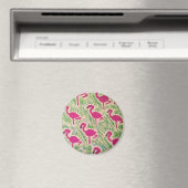 Tropisch patroon roze flamingos magneet (Insitu (Vaatwasser))