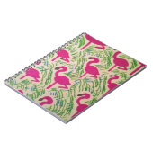 Tropisch patroon roze flamingos notitieboek (Linkerzijde)