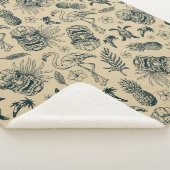 tropisch patroon sherpa deken (3/4)