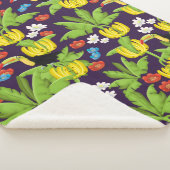 Tropisch patroon sherpa deken (3/4)