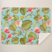 Tropisch patroon sherpa deken (Voorkant (horizontaal))