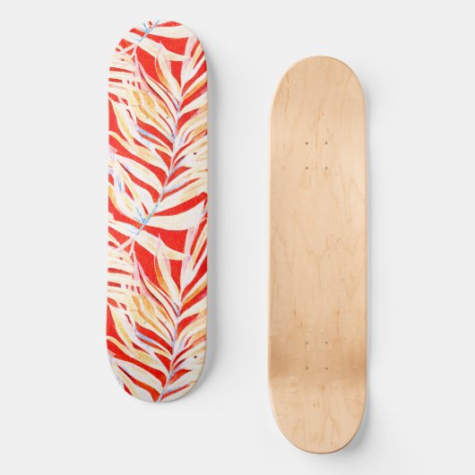 Tropisch patroon skateboard (Voorkant)