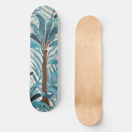 Tropisch patroon skateboard (Voorkant)