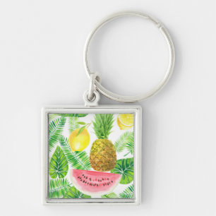 Tropisch patroon sleutelhanger