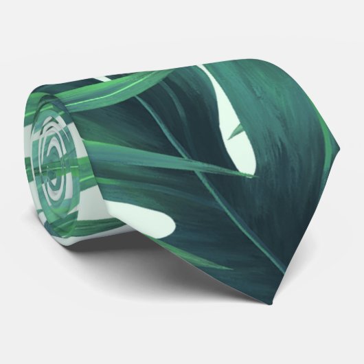 Tropisch patroon stropdas (Opgerold)