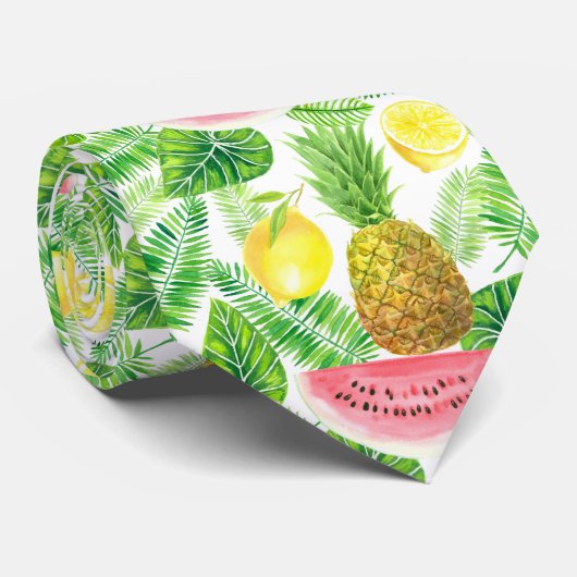 Tropisch patroon stropdas (Opgerold)