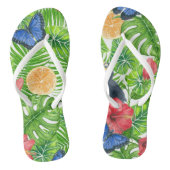 Tropisch patroon teenslippers (Voetbed)