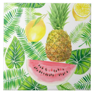 Tropisch patroon tegeltje