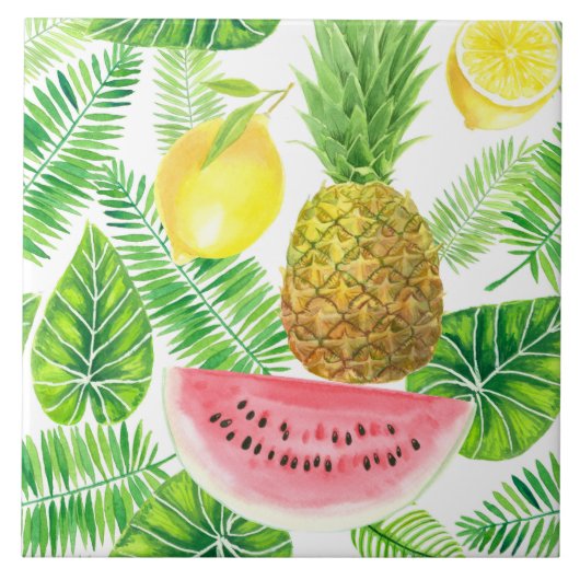 Tropisch patroon tegeltje (Voorkant)