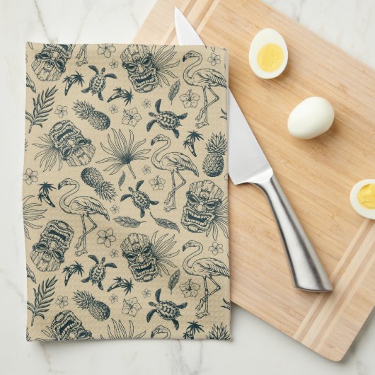  tropisch patroon theedoek (Quarter Fold)