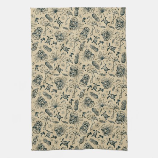 tropisch patroon theedoek (Verticaal)