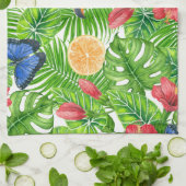 Tropisch patroon theedoek (Gevouwen)