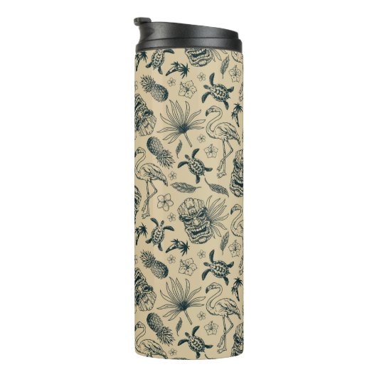  tropisch patroon thermosbeker (Geroteerd rechts)