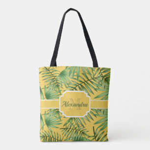 Tropisch patroon tote bag