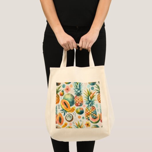 Tropisch patroon tote bag (Voorkant (product))