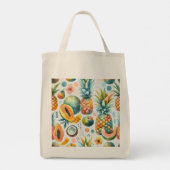 Tropisch patroon tote bag (Achterkant)