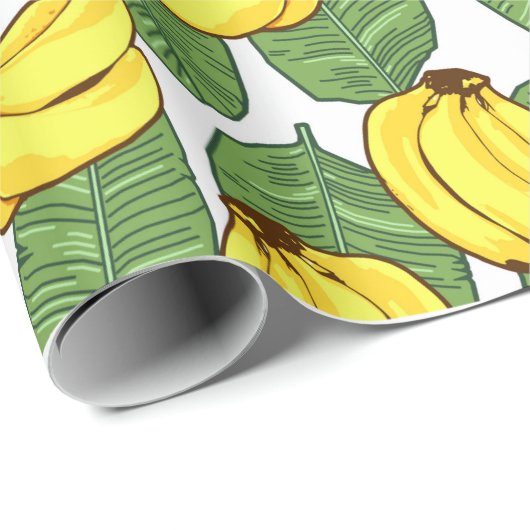 Tropisch patroon van bananenvruchten cadeaupapier (Rol Hoek)