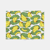 Tropisch patroon van bananenvruchten fleece deken (Voorkant (Horizontaal))