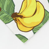 Tropisch patroon van bananenvruchten fleece deken (Hoek)