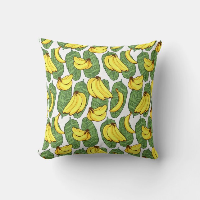 Tropisch patroon van bananenvruchten kussen (Voorkant)