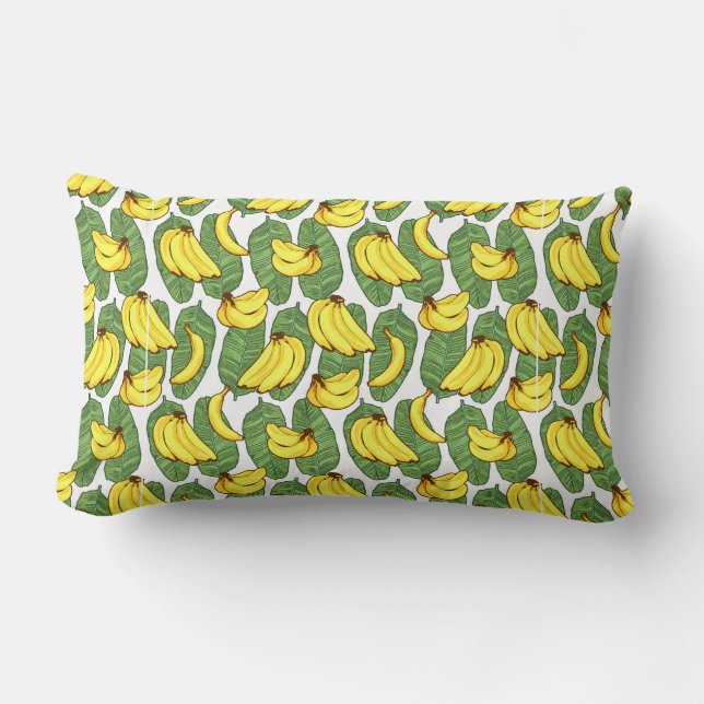 Tropisch patroon van bananenvruchten kussen (Voorkant)