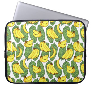 Tropisch patroon van bananenvruchten laptop sleeve