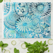 tropisch patroon van de partij Urchin en Opihi Theedoek (Gevouwen)