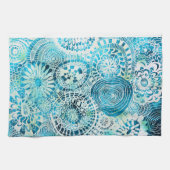 tropisch patroon van de partij Urchin en Opihi Theedoek (Horizontaal)