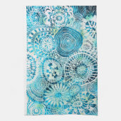 tropisch patroon van de partij Urchin en Opihi Theedoek (Verticaal)