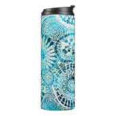 tropisch patroon van de partij Urchin en Opihi Thermosbeker (Gedraaid links)