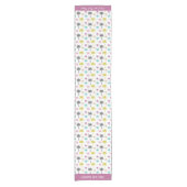 Tropisch patroon van kleurrijke palmboom korte tafelloper (Voorkant)