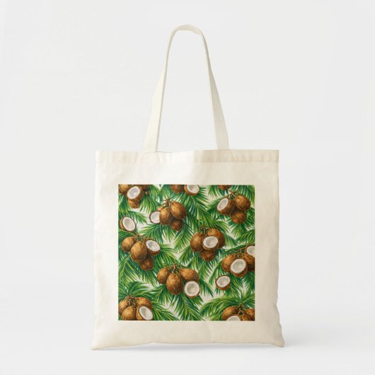 Tropisch patroon van kokospalmbladeren tote bag (Voorkant)